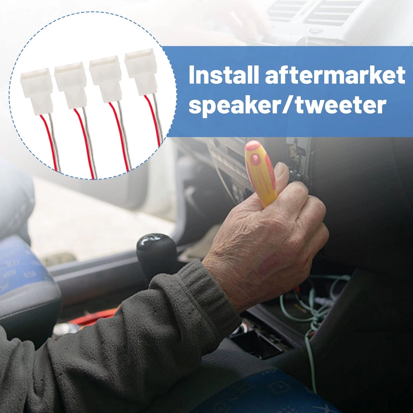 Speaker Wiring Harness - Honda Acura Compatible 4 PCS