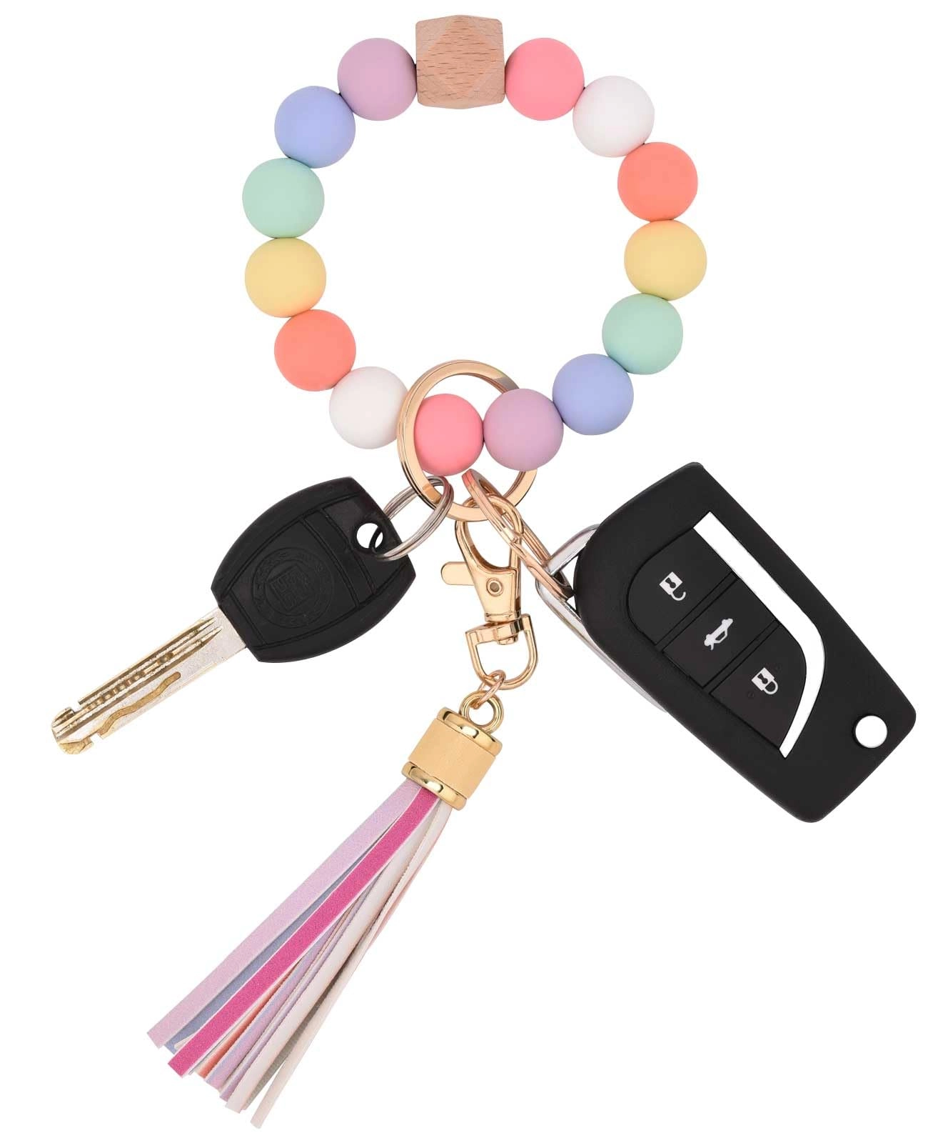 baosiwa Silicone Beaded Keychain Wristlet - Animal