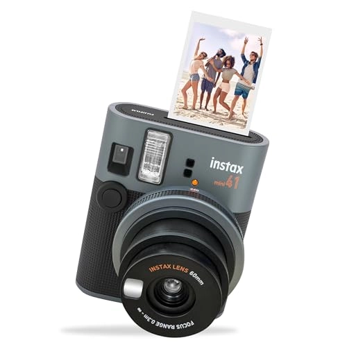 Instax Mini 41 + Instax Mini Instant Film - 20 Sheets + Photo Album - 64 Pockets + Microfiber Cleaning Cloth
