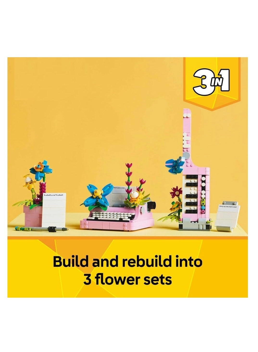 Creator 3in1 Typewriter with Flowers (31169) - 8+ years