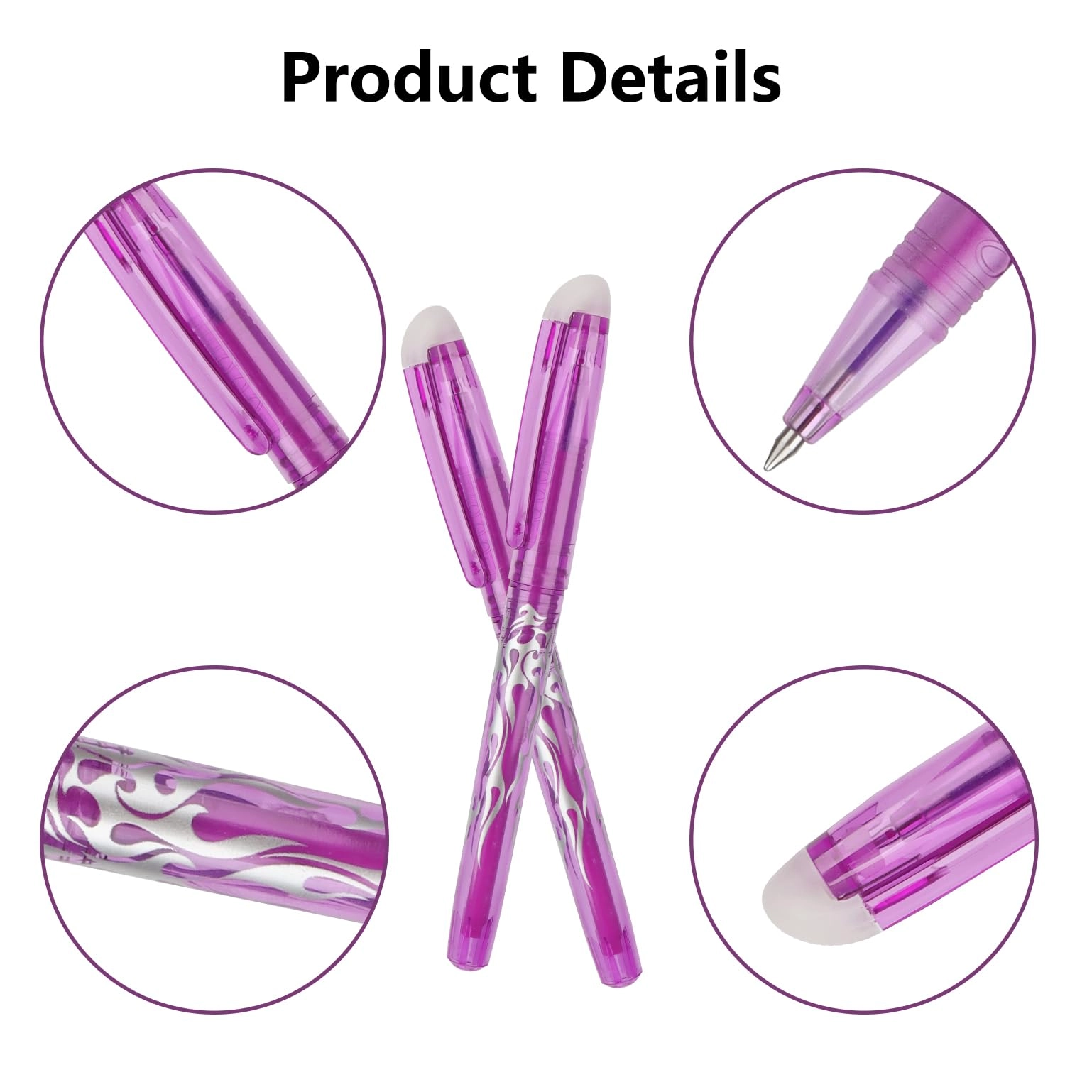 Erasable Gel Pens - 7PCS 0.5mm