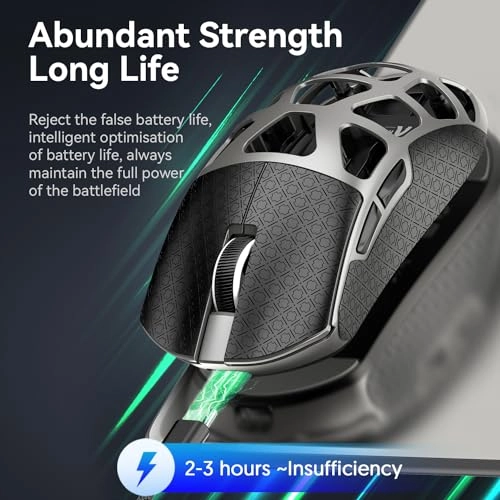 R3 Superlight 46g Magnesium Alloy Gaming Mouse - 2.4Ghz Bluetooth USB