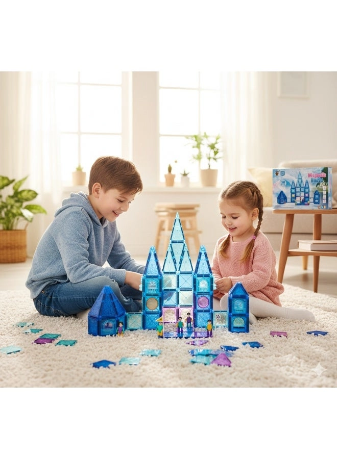 Magnetic Blocks Set - 128 pcs Castle