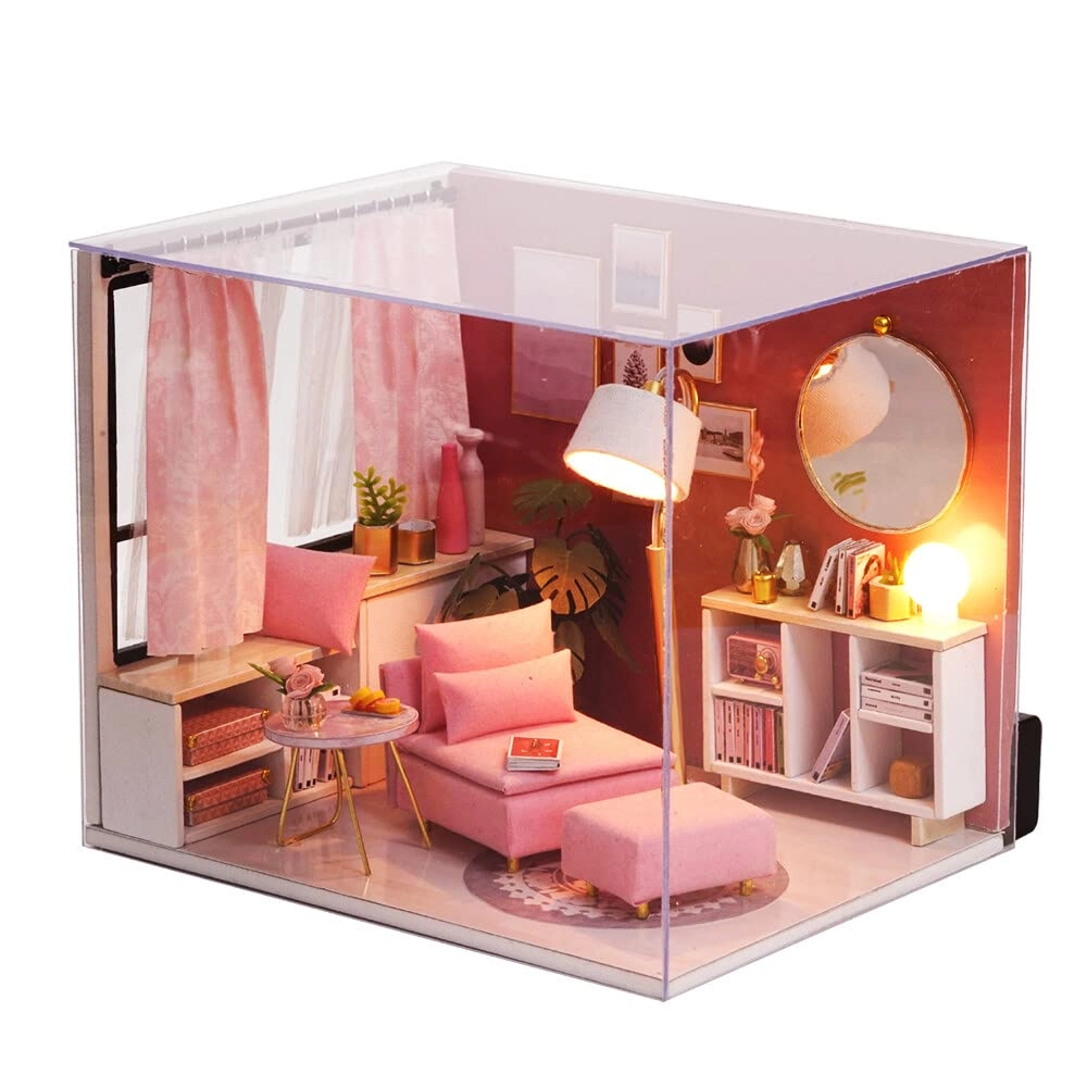 DIY Miniature Dollhouse Kit - Pink