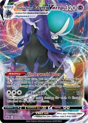 Pokémon Pokemon Shadow Rider Calyrex VMAX 075/198 - English + Toploader