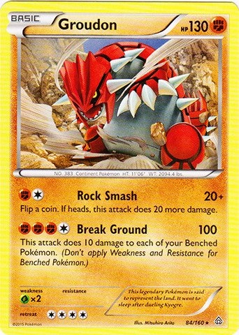 Pokemon USA, Inc. Groudon 84/160 - XY Primal Clash Fighting