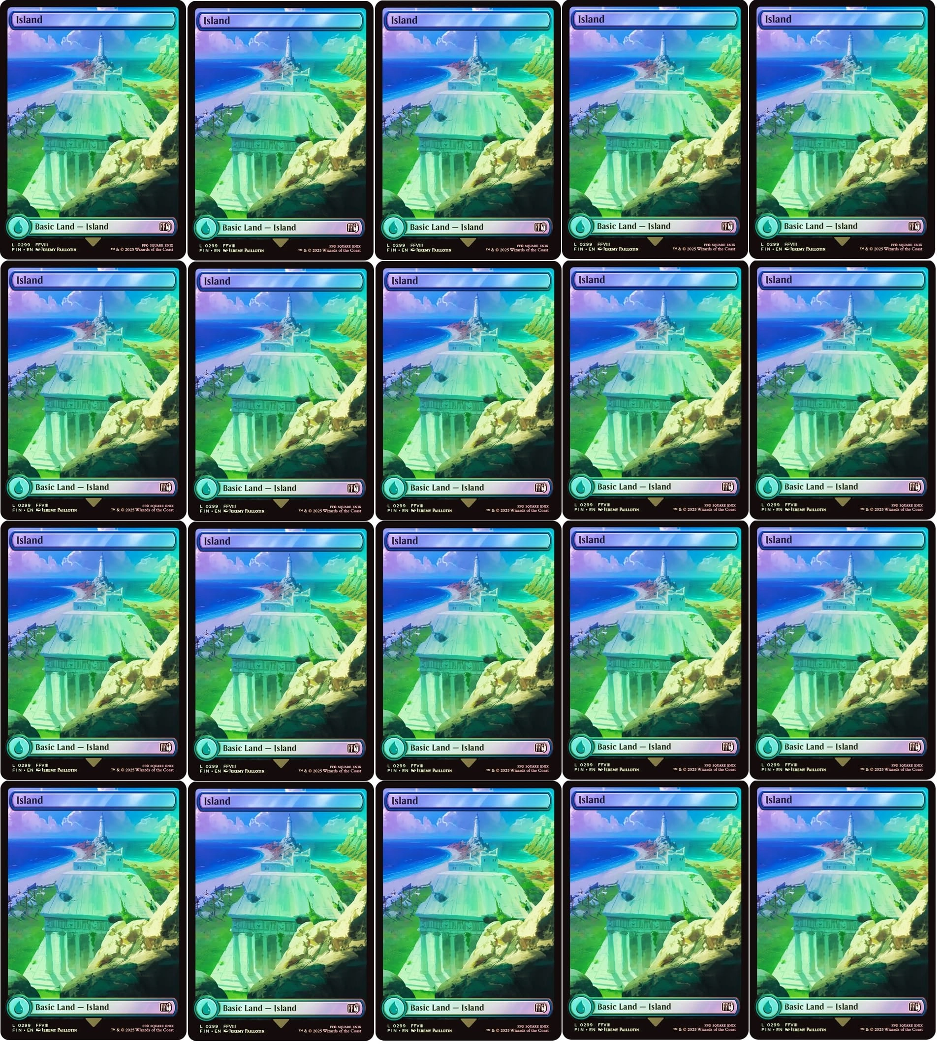 MTG Decks & More Magic the Gathering Final Fantasy Full Art Island #299 - 20pcs