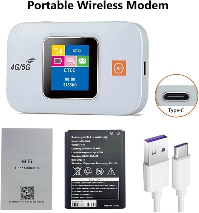 4G LTE Portable WiFi Hotspot Router - 802.11 b/g 150 Mbps