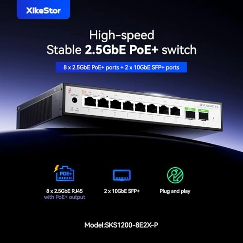 8*2.5G PoE RJ45 2*10G SFP+(Unmanaged) 10-ports