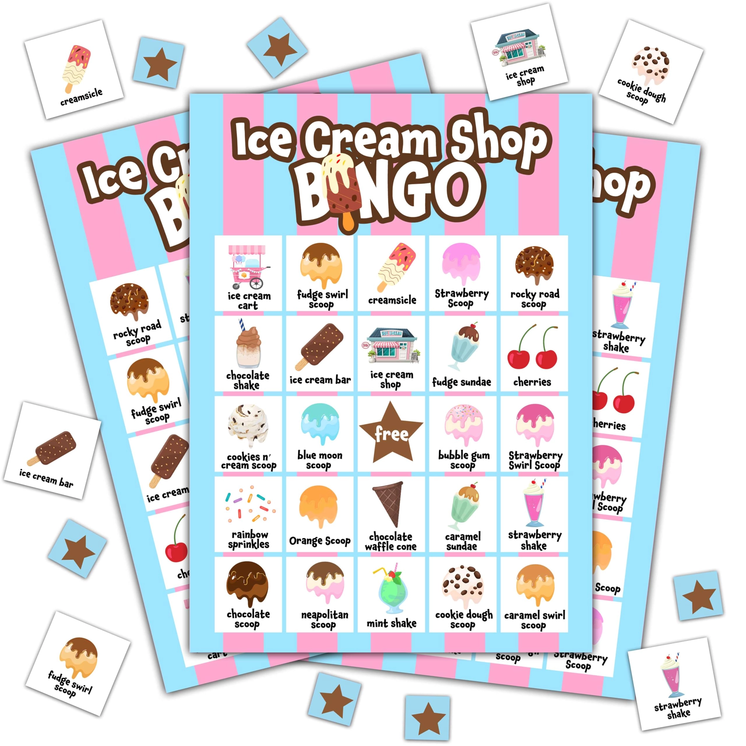 Disfuco Ice Cream Bingo Cards - Adult 24