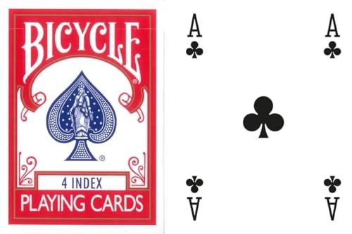 Bicycle 4 Indices - 56 cartes red Rider Back