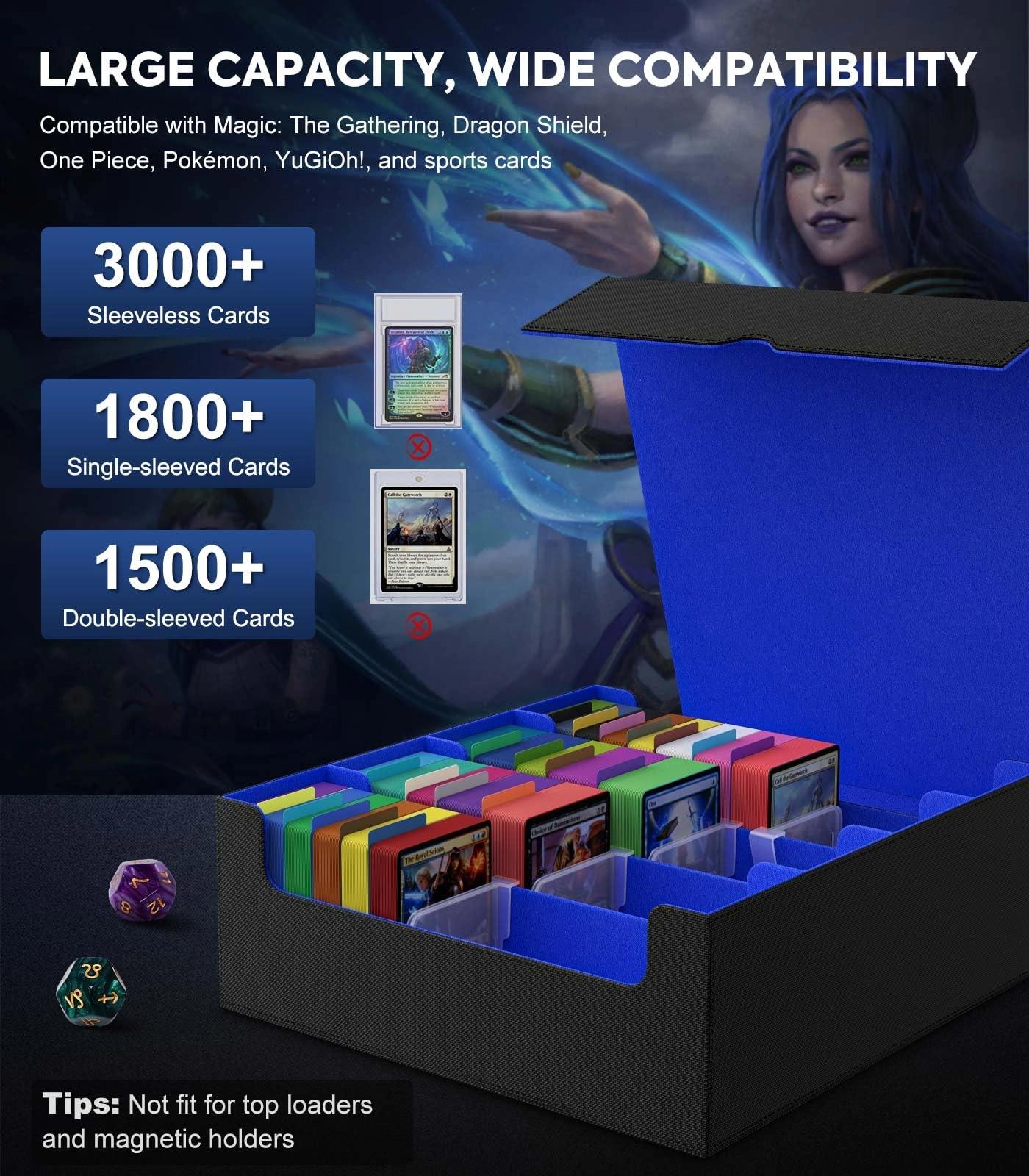 Trading Card Storage Box - 3000+ sleeveless cards