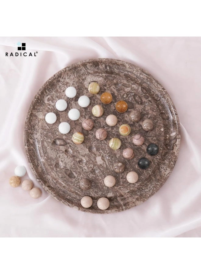 Peg Solitaire - 42 Piece Marble Oceanic