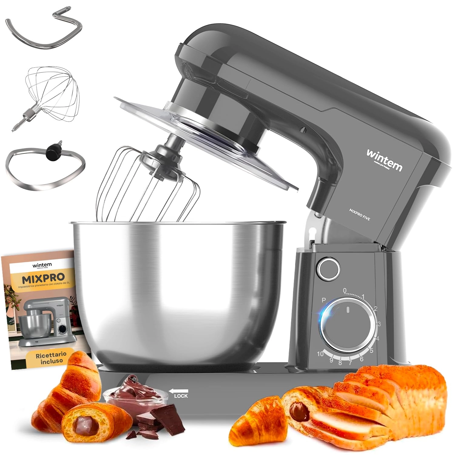 Avilia Silent Multifunction Planter Stirrer - 6.5 Liters 1500 watts