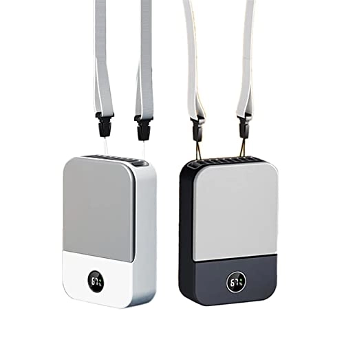 Hanging Neck Fan - Small Portable White 1-3 hours