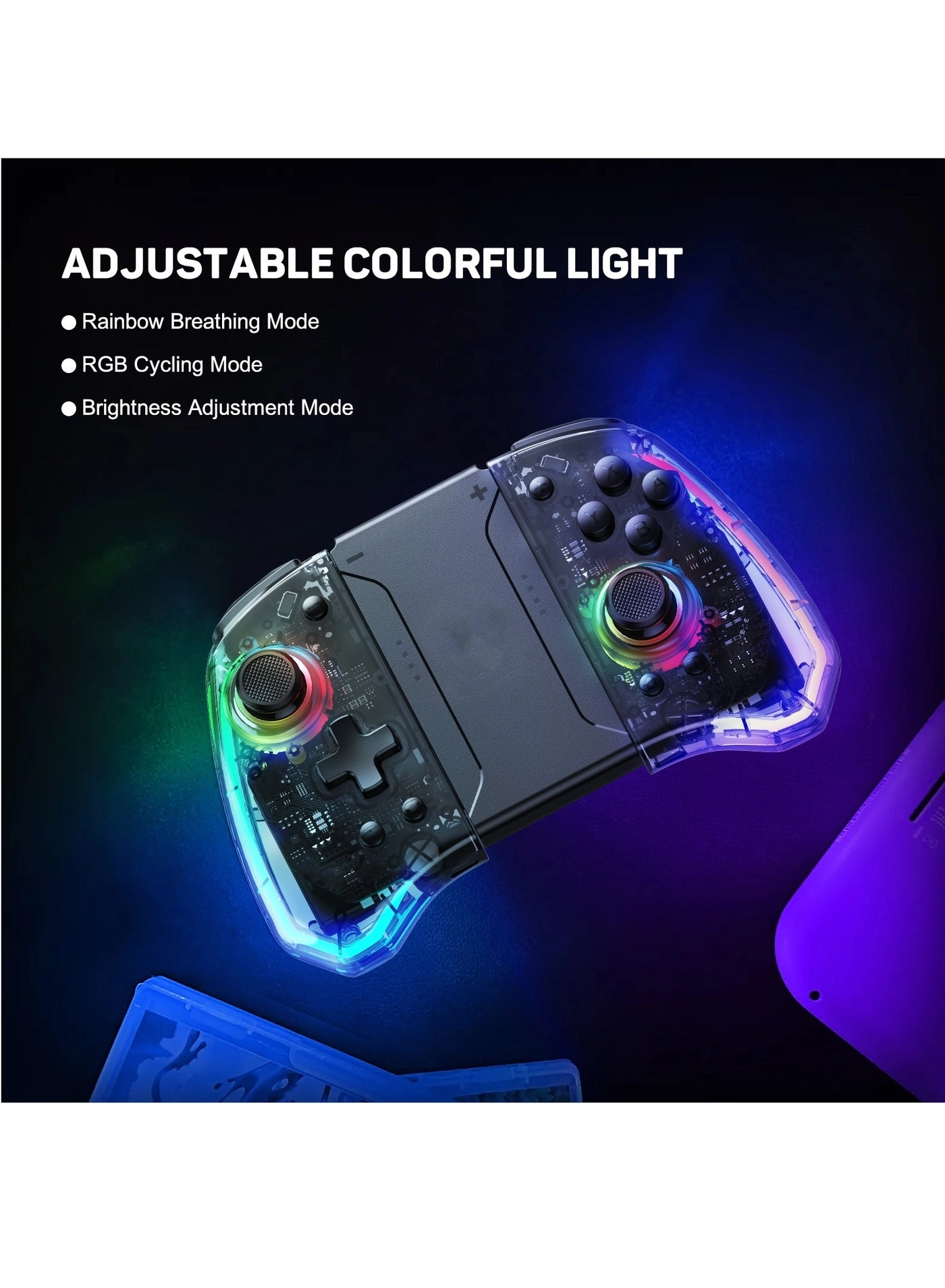 KS40 - Transparent Black Nintendo Switch