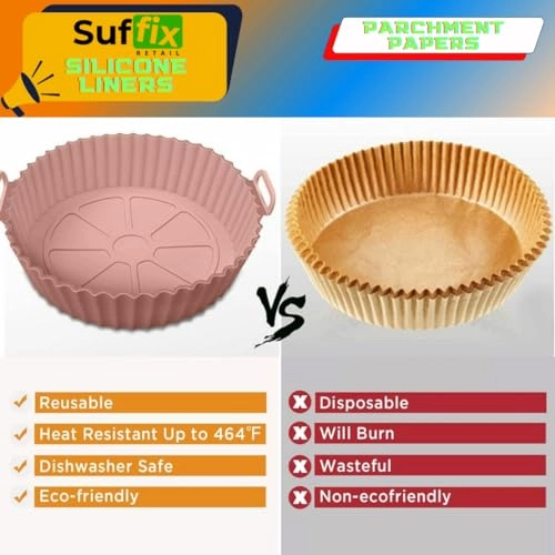 Air Fryer Silicone Tray - Silicone Pack of 2