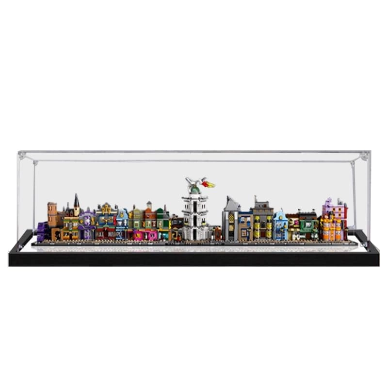 HCAEIOFJ Lego Clear Acrylic Display Case - Diagon Alley Wizarding Shops