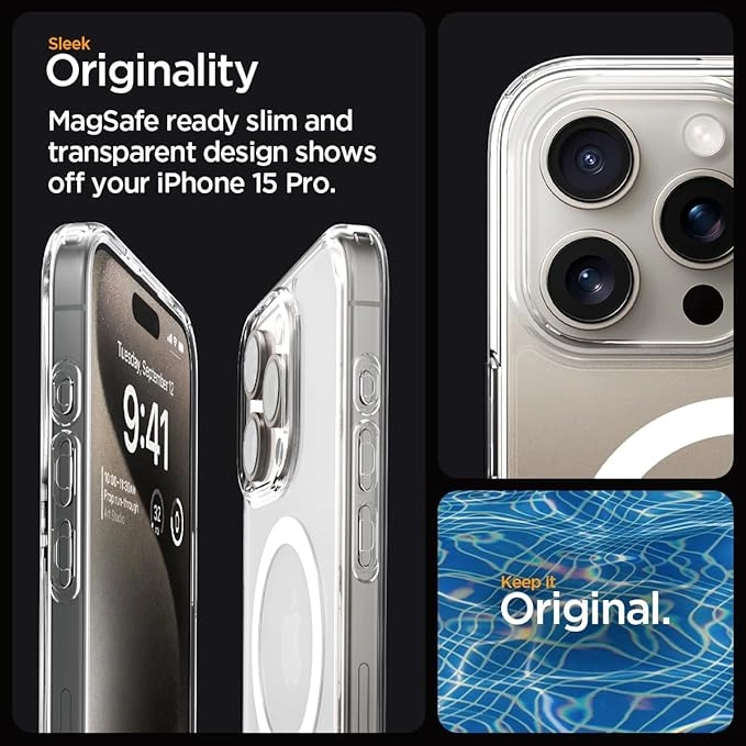 Clear Magnetic Cover Clear Case with MagSafe for iPhone 15 Pro Max