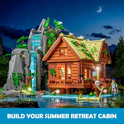 Waterfall Cabin - Retro Wooden LED