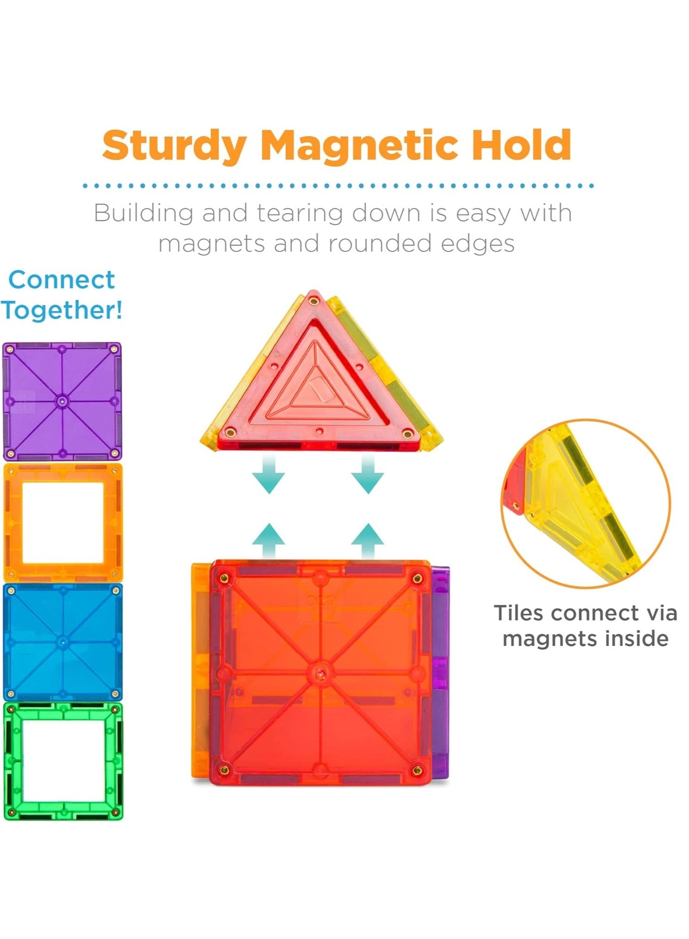 Color Window Magnetic Piece Building Blocks - 78pcs