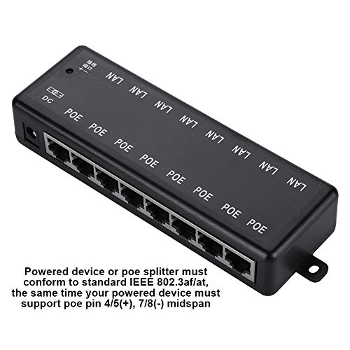 POE Power Supply - DC12V-48V 8 Port IEEE802.3af/at