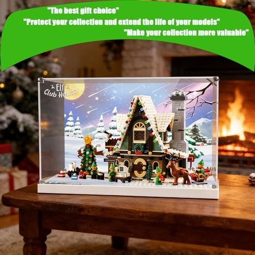 Lego Acrylic Display Box - 10275 Seasonal Elf Clubhouse