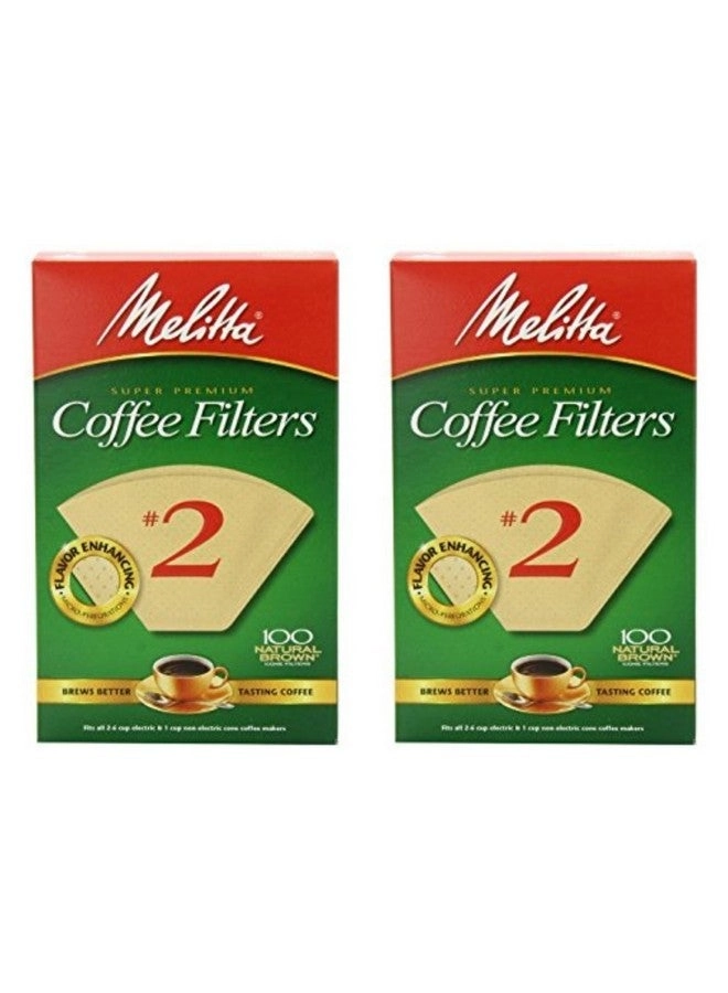 Melitta Cone Coffee Filter #2 - 100 Count 2 Pack