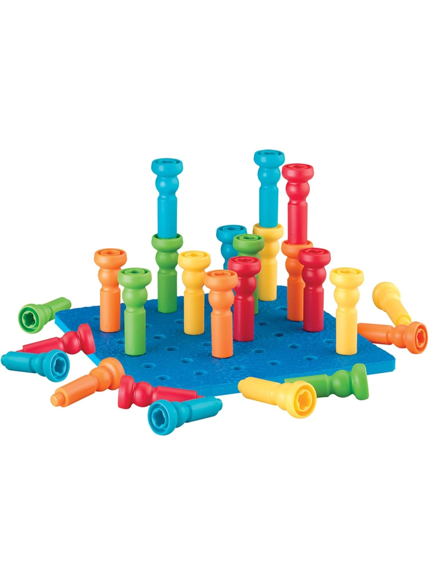 Lauri Tall Stackers Pegs and Pegboard - Preschool and Early Learning Children