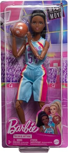 Barbie Made to Move Basketball Player - Brunette 22 Bendable Joints Ages 3+