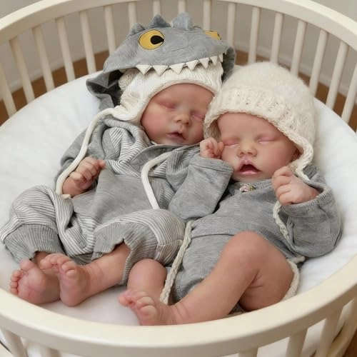 Reborn Baby Doll - 18 inch Silicone Boy and Girl Ages 3+ Bundle