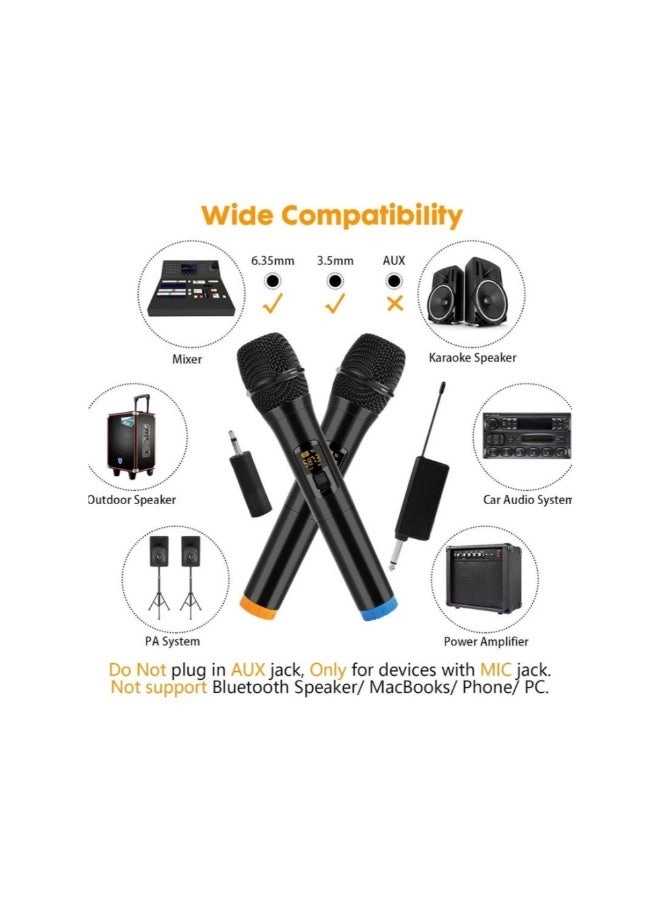 Wireless Karaoke Microphone 02 - Dual UHF Rechargeable Receiver