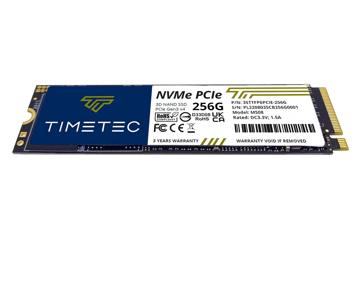 NVMe PCIe Gen3x4 - 256GB M.2 2280