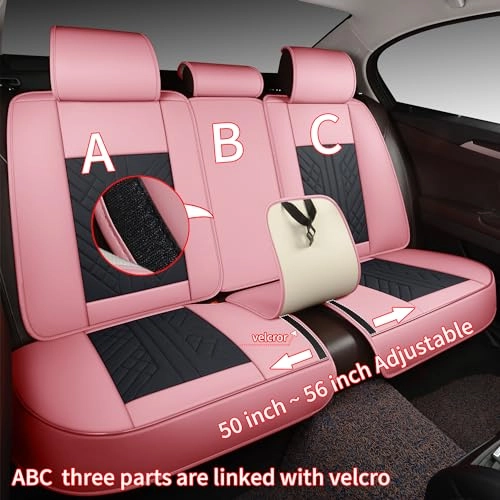 Bench Seat Cover - Rear Seat Pink And Black