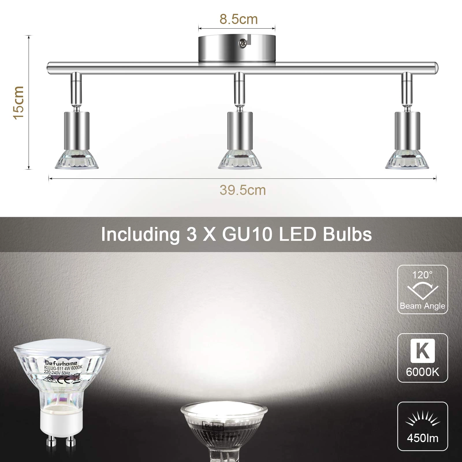 LED Ceiling Light - 6000 K Dimmable
