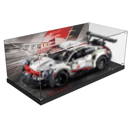Acrylic Display Case - Compatible with Lego 42096 Porsche 911 RSR Race Car Model