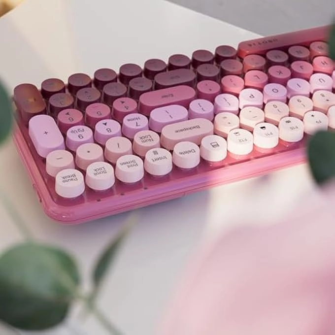 Ergonomic Wireless Rechargeable Bluetooth Keyboard - Wired/Wireless