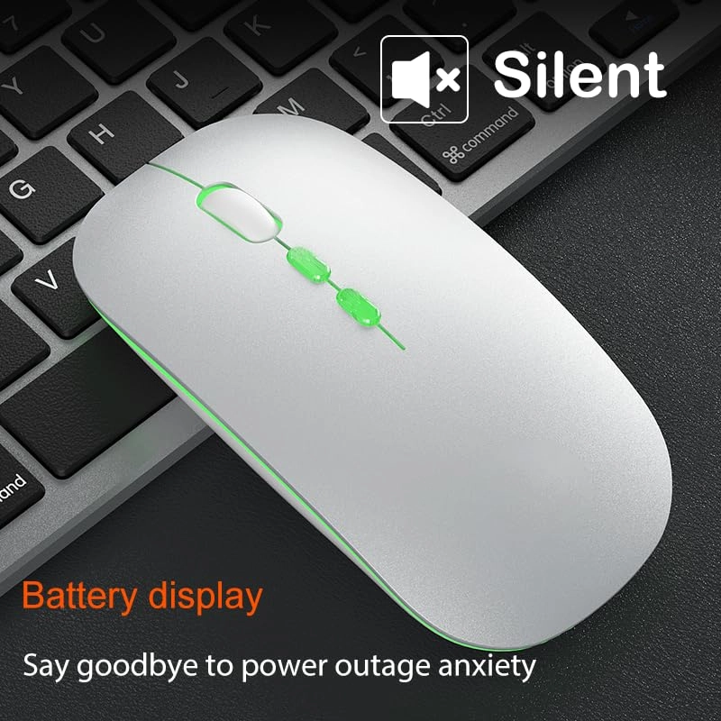Dual Mode Silent Mouse - 2.4G Wireless Bluetooth
