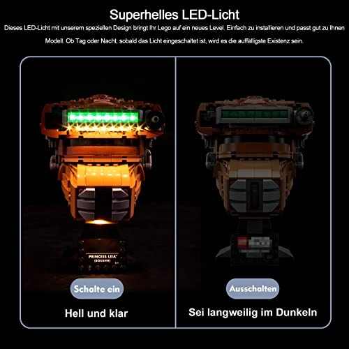 75351 Princess Leia Helmet LED Light Set - USB/Battery 5 light sources