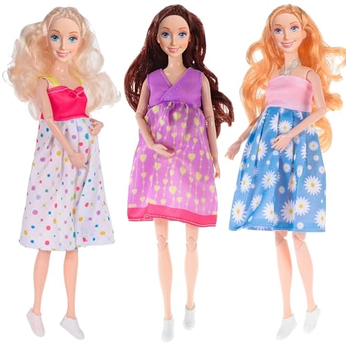 Pregnant Dolls - 3Pack 115 inch Interchangeable Pregnant and Normal Bellies