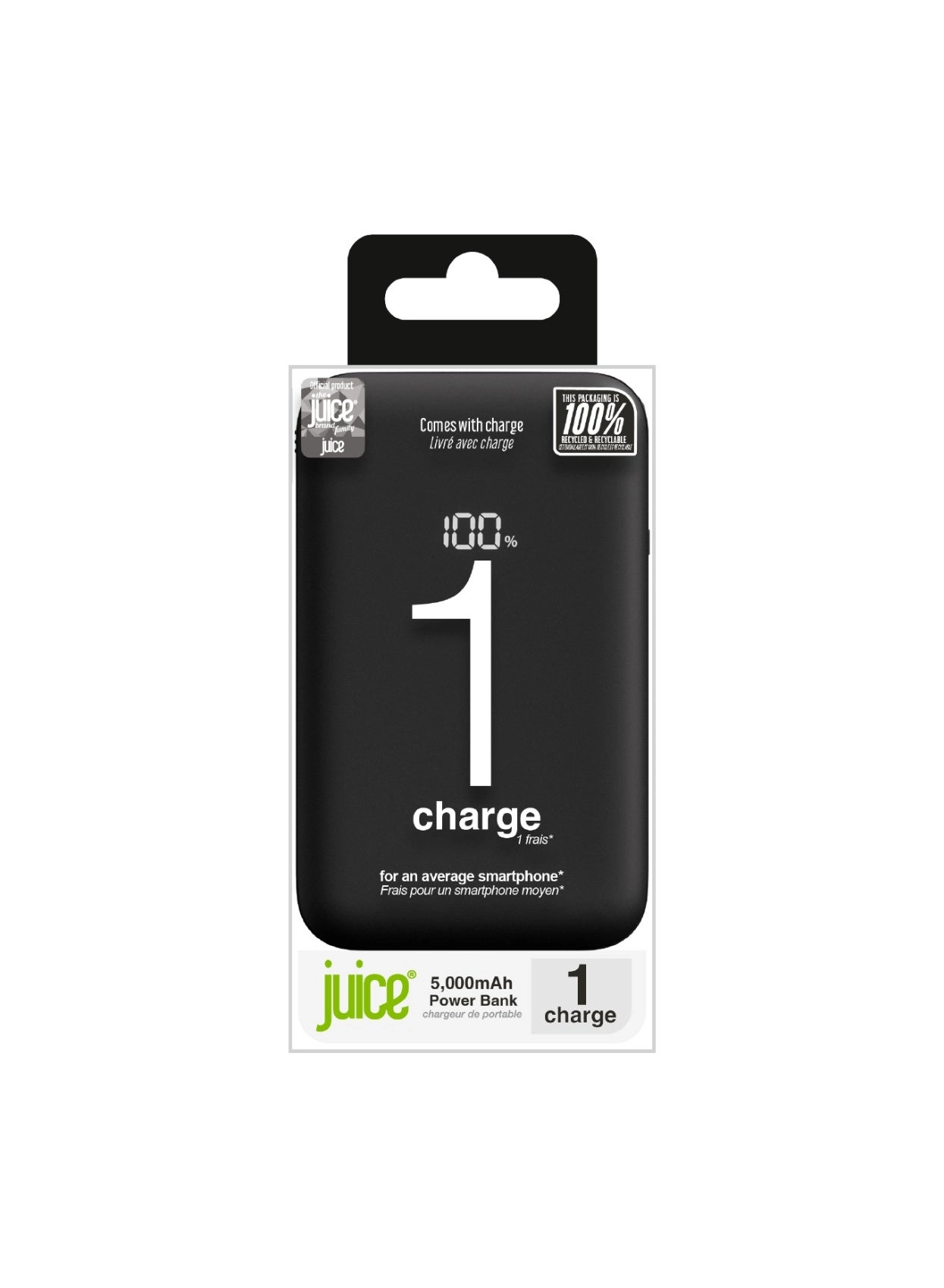 Juice Eco Integrated Power Bank - 5000mAh 12 W