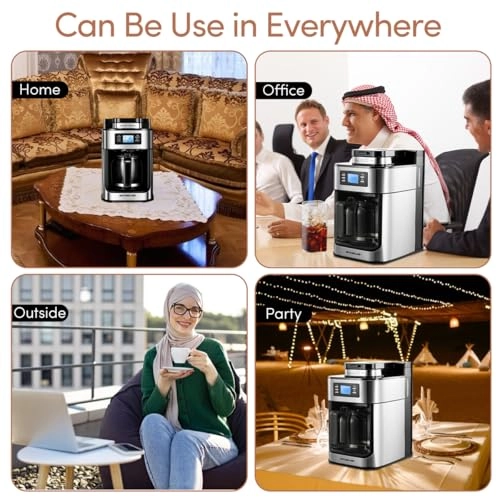 Drip Coffee Machine - 1 L Built-in Grinder