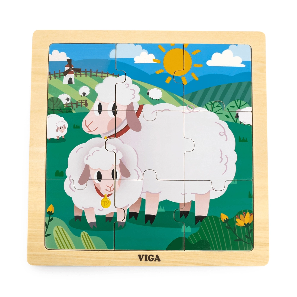 Sheep Wooden Puzzle (29464294-44622) - 9 pcs