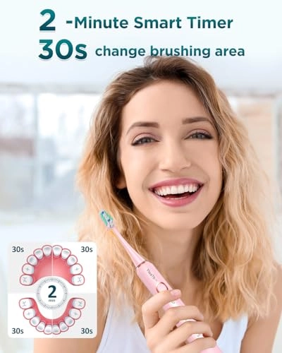 Y05U - 8 Toothbrush Heads 90 Days Battery Life 5 Brushing Modes