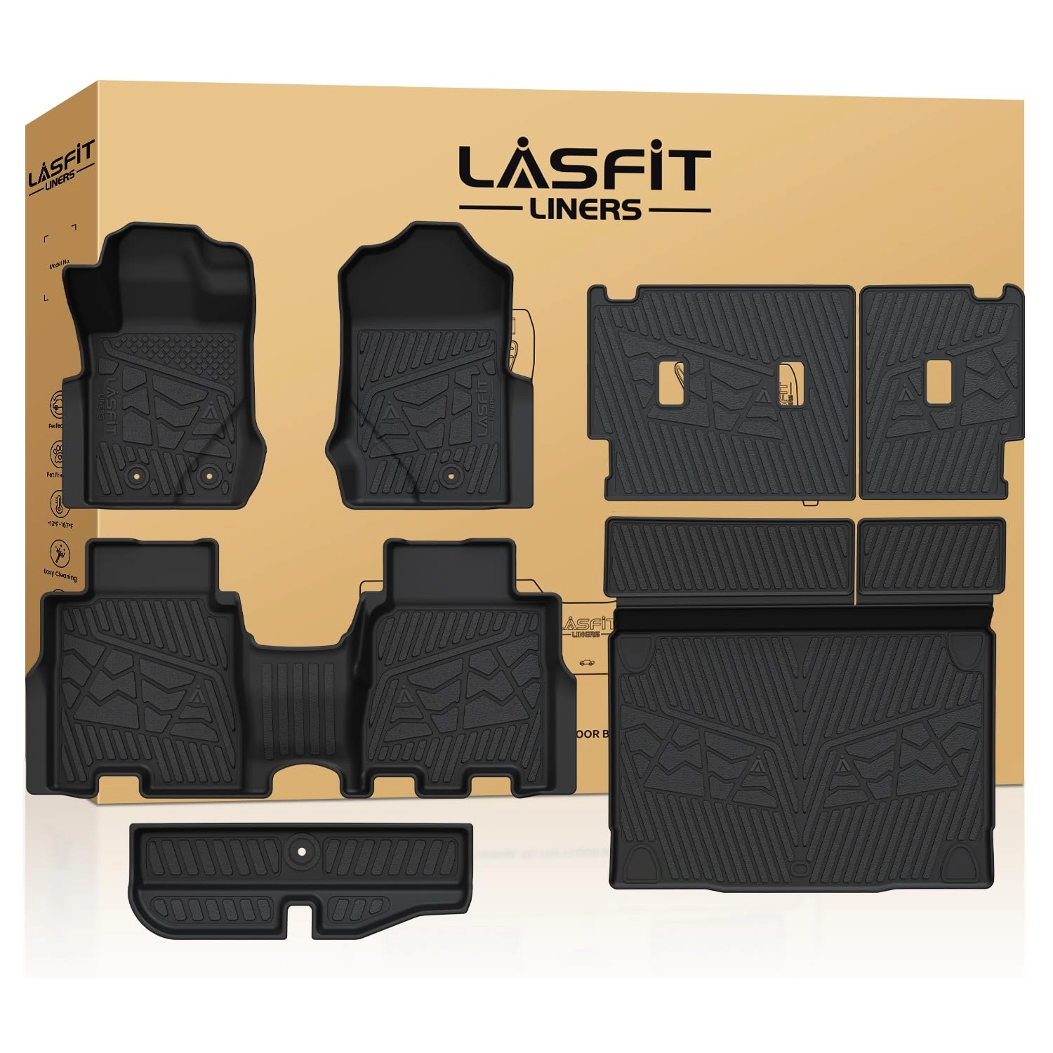 LASFIT Floor Mats & Cargo Liner Set - Ford Bronco 4-Door 2021-2026