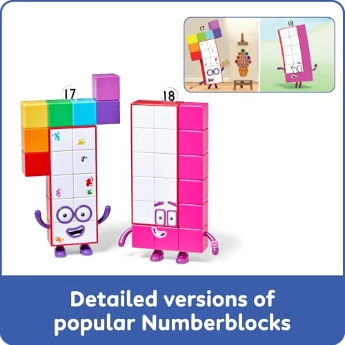 Numberblocks Seventeen + Numberblocks Eighteen - Children aged 3-6 years old 2 pieces