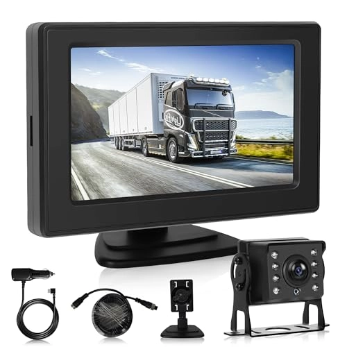 Reversing Camera - Night vision wired + Monitor - 4.3 Inch 1024 x 600