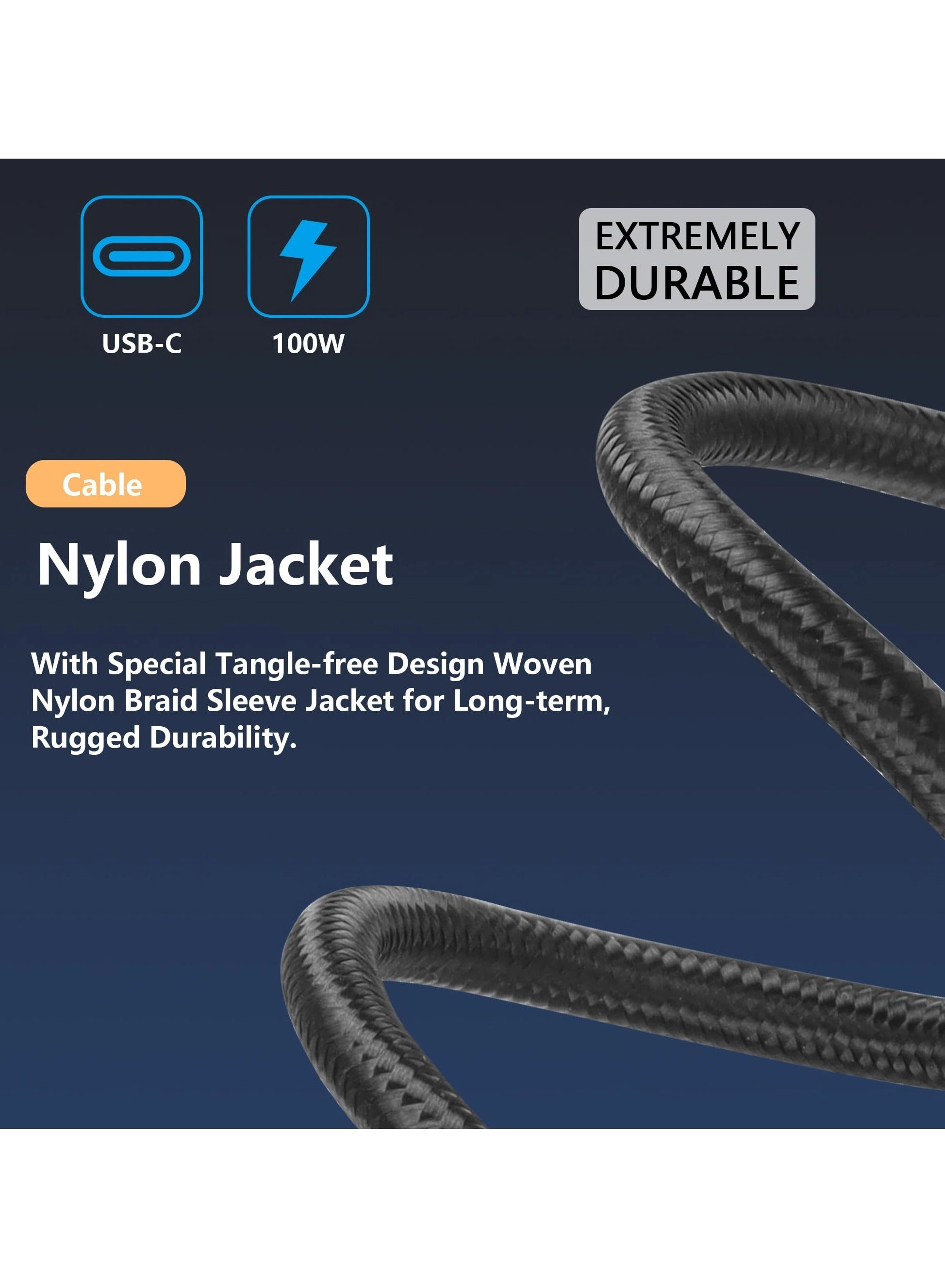 180 Degree Angle USB C Adapter 100W USB-C to USB-C