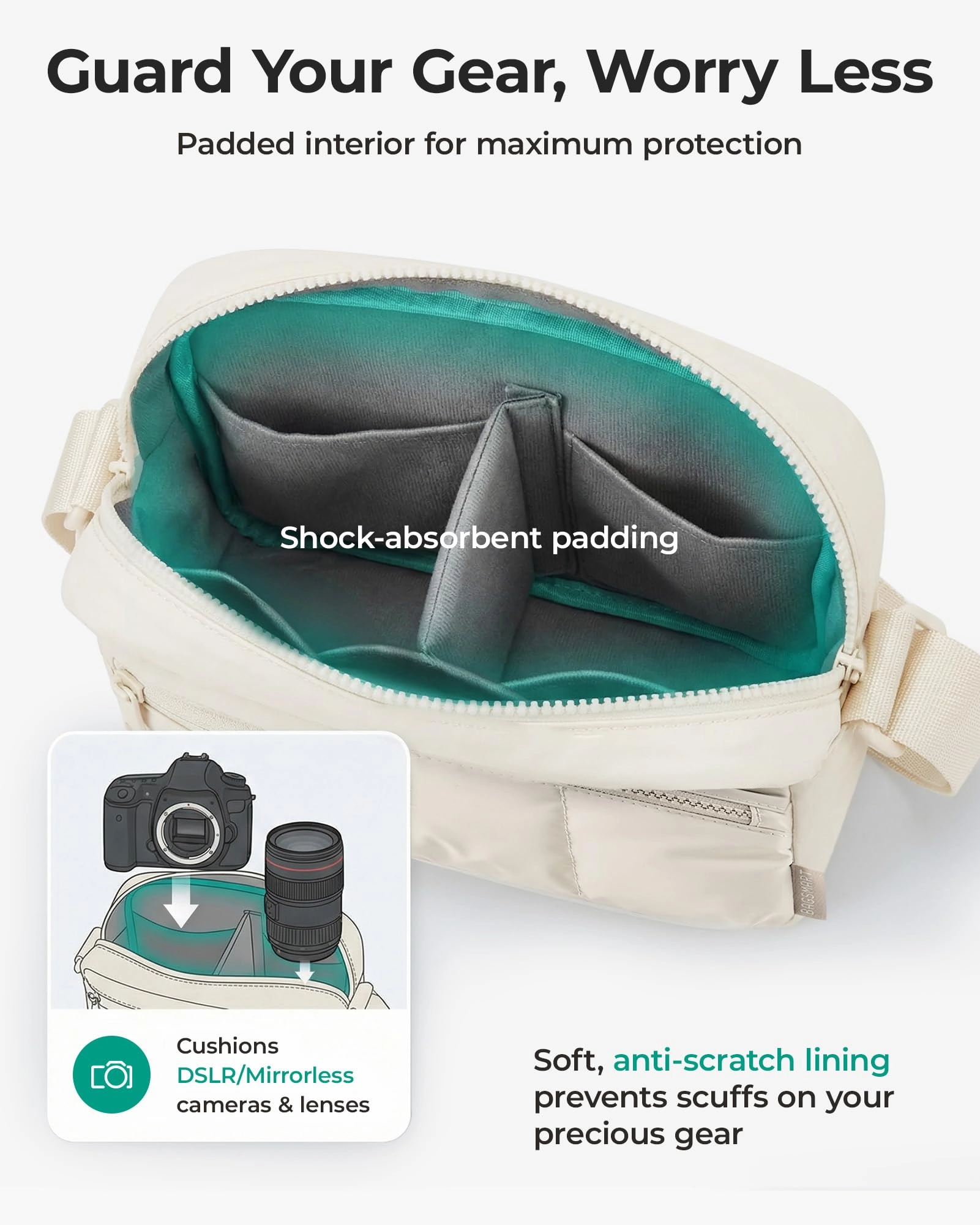 Puffy Camera Bag - 27L x 6.5W x 16H centimetres Messenger Bag
