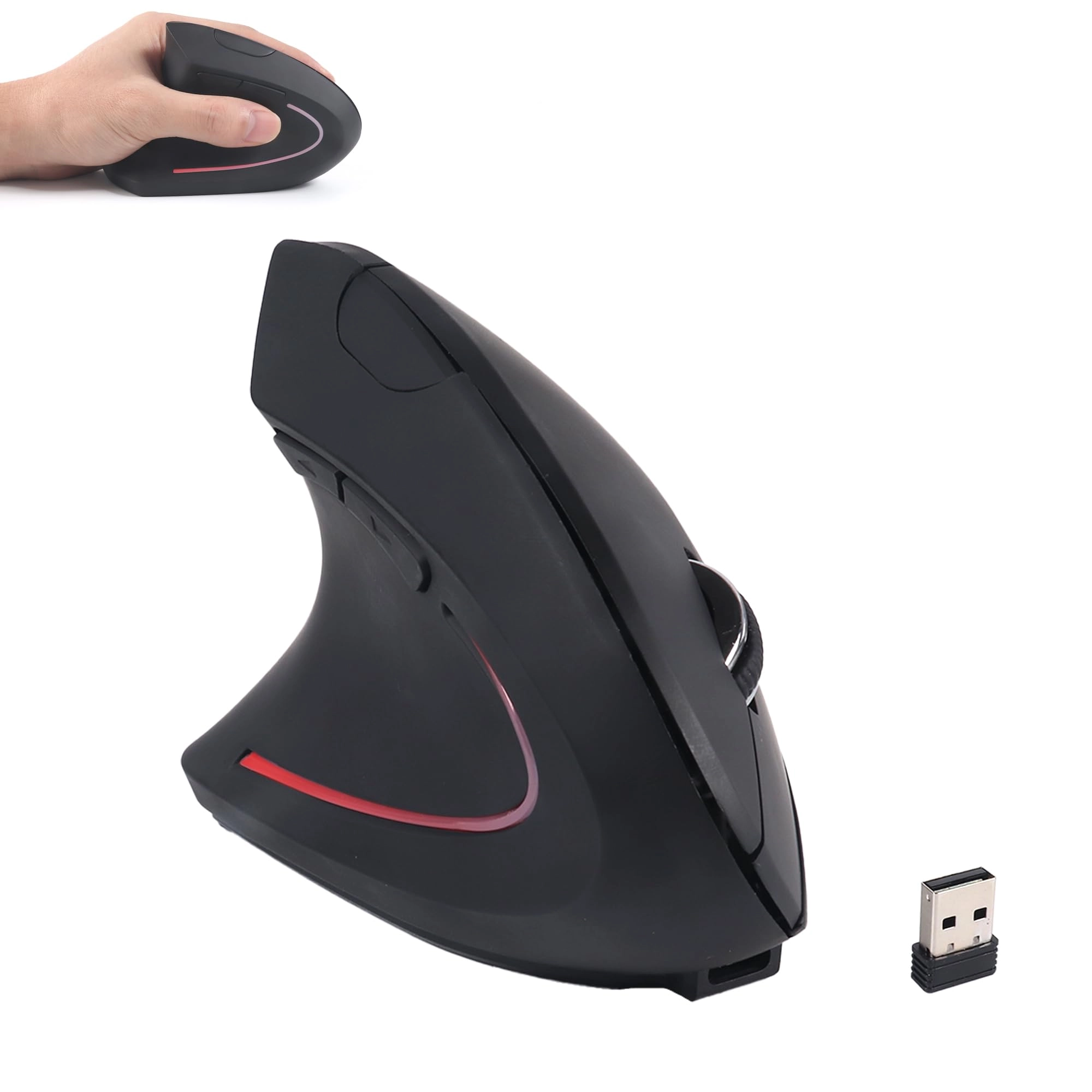 CHUYI Ergonomic Left-Handed Vertical Mouse - USB